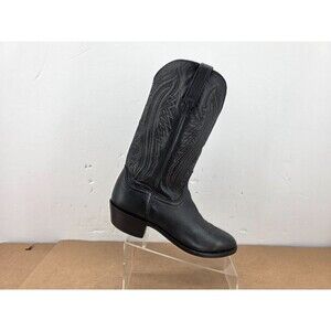 1883 by Lucchese Black on Black Western Pull-on Cowboy Boots Mens 9.5